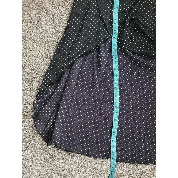 Halara Womens Mid Rise Zippered Skirt Sz Medium Black White Dots, High Slit NWT - Picture 9 of 9
